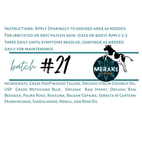 Meraki Moo Methylene Blue Infused Tallow Balm